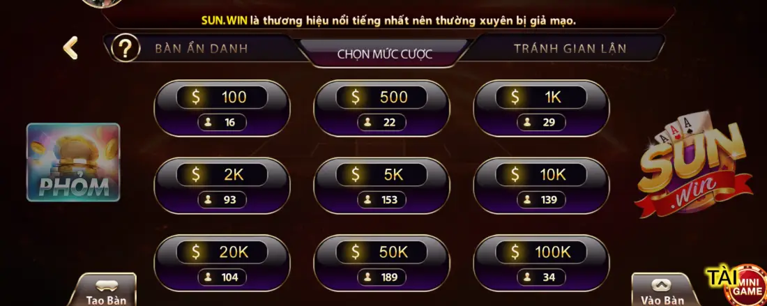 Cách diễn ra một ván bài Phỏm sun win