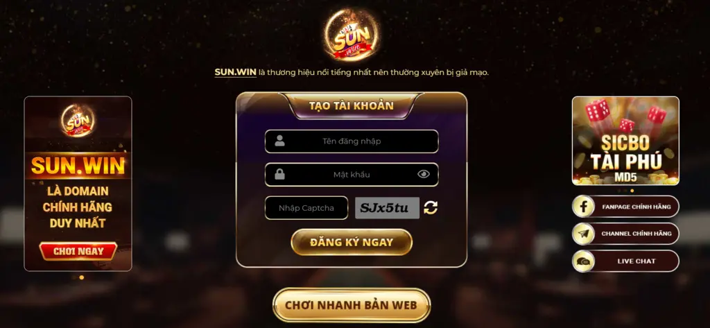 Hướng dẫn đăng ký Sun win