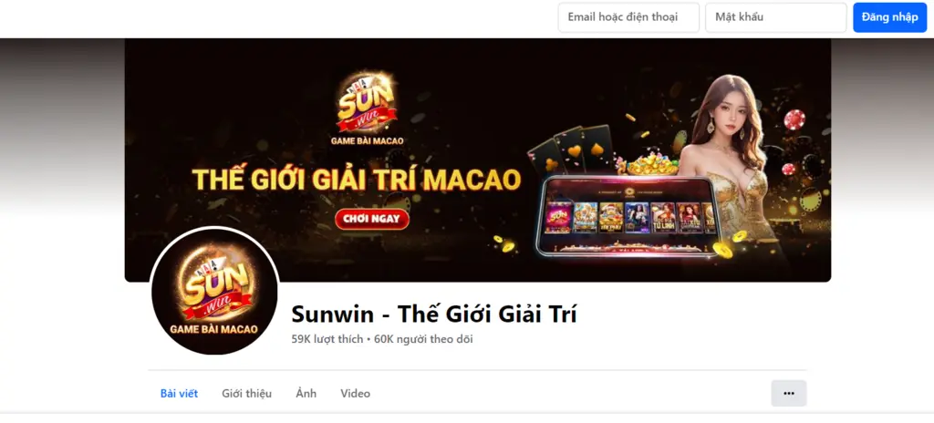 Liên hệ Sun win qua nhắn tin Fanpage