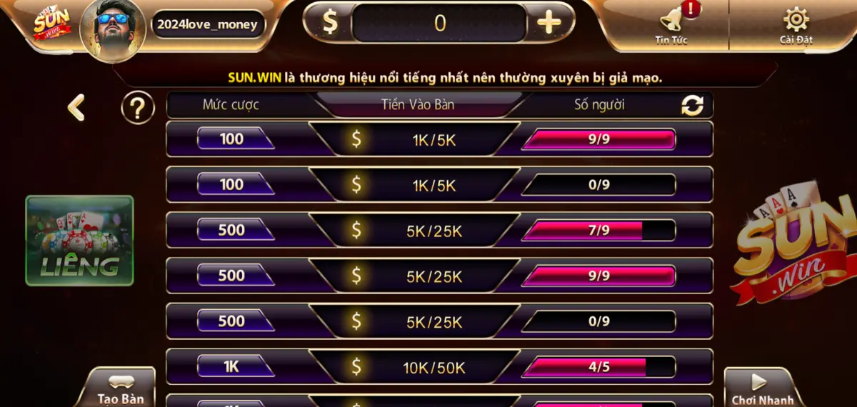 Chiến thuật chơi game Liêng cổng game Sunwin