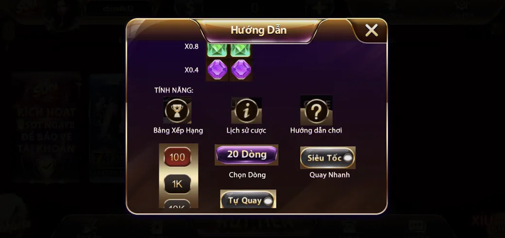 Đa dạng tính năng trong game Kim Cương khiến anh em mê mẩn