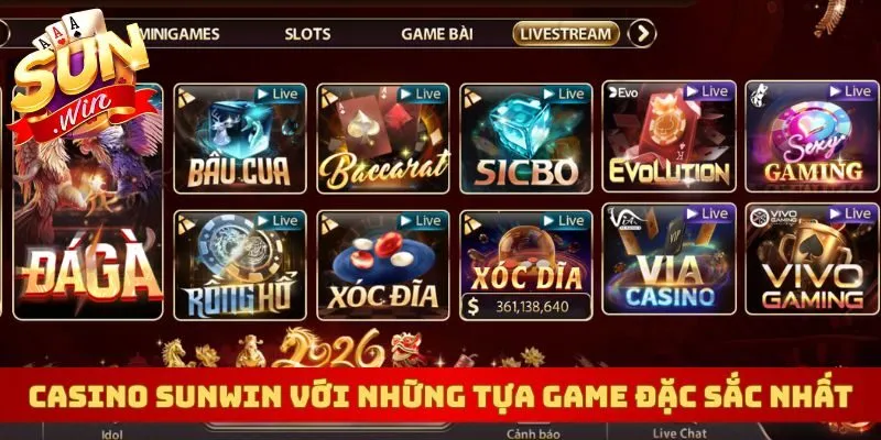 Casino Sunwin với những tựa game đặc sắc nhất