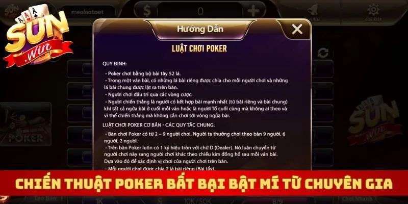Chiến thuật Poker bất bại bật mí từ chuyên gia