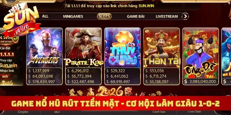 Game nổ hũ rút tiền mặt