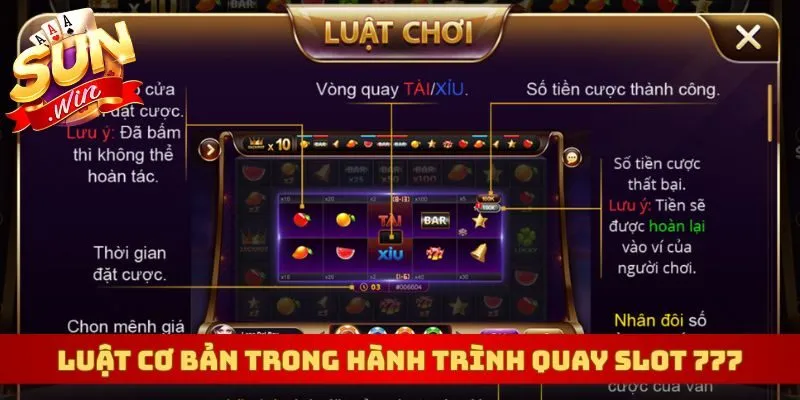 Luật cơ bản trong hành trình quay Slot 777