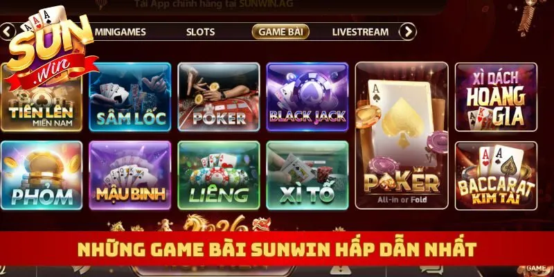 Những game bài Sunwin hấp dẫn nhất